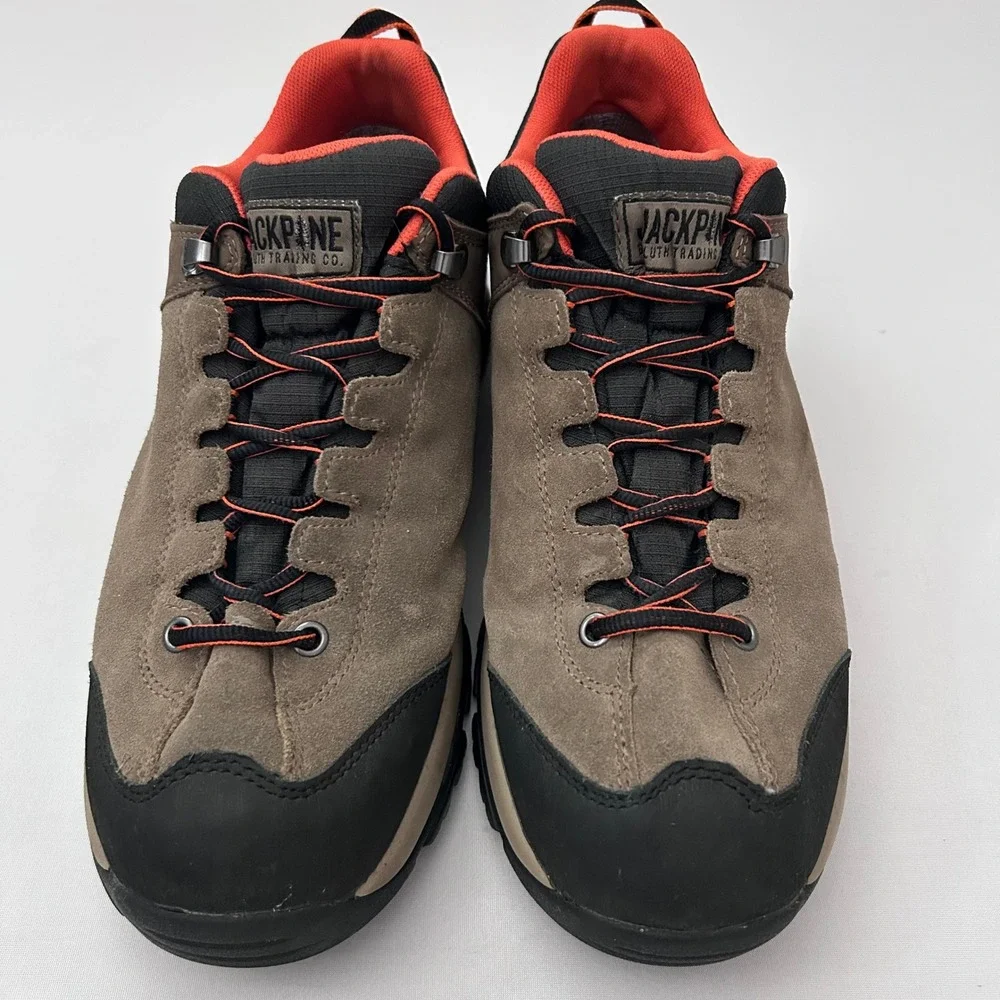 Duluth Trading Jackpine Hiking Shoes Mens 12 Brown Leather Waterproof Trail